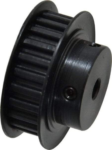 Power Drive - 24 Tooth, 1/4" Inside x 1.508" Outside Diam, Timing Belt Pulley - 1/4, 3/8" Belt Width, 1.528" Pitch Diam, Steel & Cast Iron - Industrial Tool & Supply