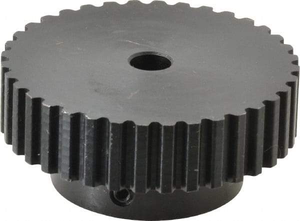 Power Drive - 36 Tooth, 5/16" Inside x 2.272" Outside Diam, Timing Belt Pulley - 1/4, 3/8" Belt Width, 2.292" Pitch Diam, Steel & Cast Iron - Industrial Tool & Supply
