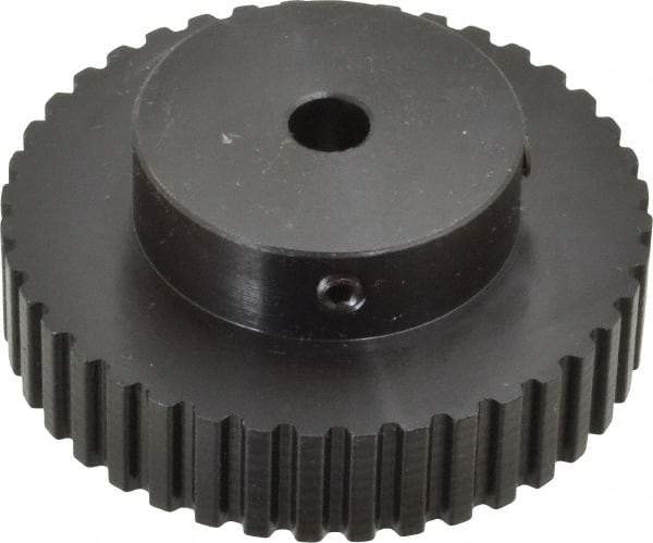 Power Drive - 40 Tooth, 5/16" Inside x 2.526" Outside Diam, Timing Belt Pulley - 1/4, 3/8" Belt Width, 2.546" Pitch Diam, Steel & Cast Iron - Industrial Tool & Supply