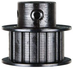 Power Drive - 10 Tooth, 3/8" Inside x 1.164" Outside Diam, Timing Belt Pulley - 1/2" Belt Width, 1.194" Pitch Diam, Steel & Cast Iron - Industrial Tool & Supply