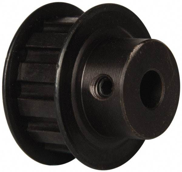 Power Drive - 12 Tooth, 3/8" Inside x 1.402" Outside Diam, Timing Belt Pulley - 1/2" Belt Width, 1.432" Pitch Diam, Steel & Cast Iron - Industrial Tool & Supply