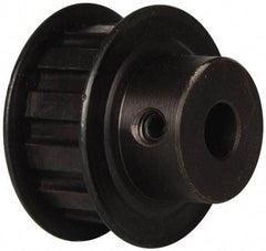 Power Drive - 12 Tooth, 3/8" Inside x 1.402" Outside Diam, Timing Belt Pulley - 1/2" Belt Width, 1.432" Pitch Diam, Steel & Cast Iron - Industrial Tool & Supply