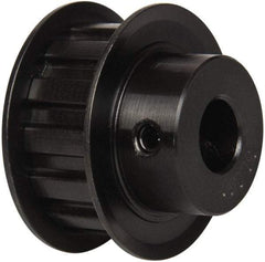 Power Drive - 13 Tooth, 1/2" Inside x 1.522" Outside Diam, Timing Belt Pulley - 1/2" Belt Width, 1.552" Pitch Diam, Steel & Cast Iron - Industrial Tool & Supply