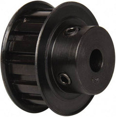Power Drive - 14 Tooth, 3/8" Inside x 1.641" Outside Diam, Timing Belt Pulley - 1/2" Belt Width, 1.671" Pitch Diam, Steel & Cast Iron - Industrial Tool & Supply