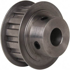 Power Drive - 14 Tooth, 1/2" Inside x 1.641" Outside Diam, Timing Belt Pulley - 1/2" Belt Width, 1.671" Pitch Diam, Steel & Cast Iron - Industrial Tool & Supply