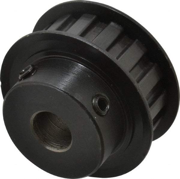 Power Drive - 15 Tooth, 1/2" Inside x 1.76" Outside Diam, Timing Belt Pulley - 1/2" Belt Width, 1.79" Pitch Diam, Steel & Cast Iron - Industrial Tool & Supply