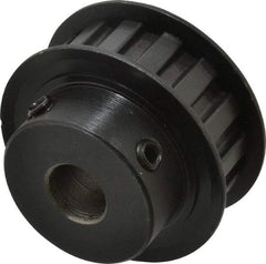Power Drive - 15 Tooth, 1/2" Inside x 1.76" Outside Diam, Timing Belt Pulley - 1/2" Belt Width, 1.79" Pitch Diam, Steel & Cast Iron - Industrial Tool & Supply