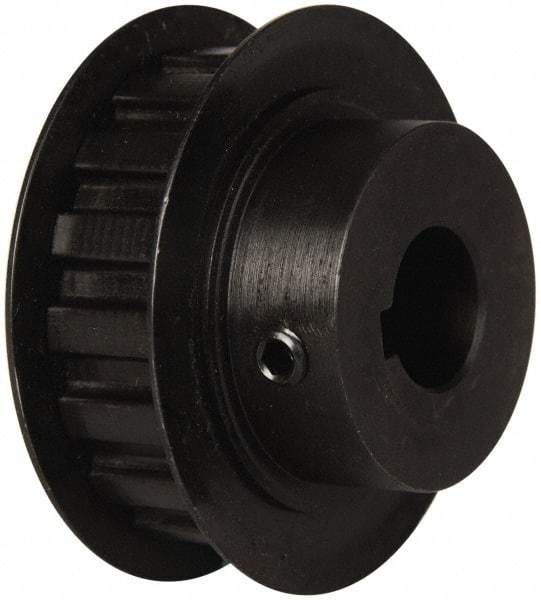 Power Drive - 17 Tooth, 5/8" Inside x 2" Outside Diam, Timing Belt Pulley - 1/2" Belt Width, 2.029" Pitch Diam, Steel & Cast Iron - Industrial Tool & Supply