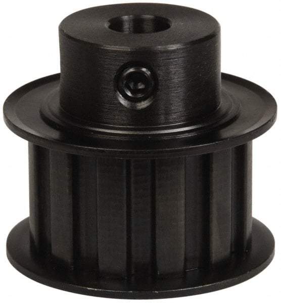 Power Drive - 12 Tooth, 3/8" Inside x 1.402" Outside Diam, Timing Belt Pulley - 3/4" Belt Width, 1.432" Pitch Diam, Steel & Cast Iron - Industrial Tool & Supply