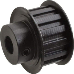 Power Drive - 14 Tooth, 1/2" Inside x 1.641" Outside Diam, Timing Belt Pulley - 3/4" Belt Width, 1.671" Pitch Diam, Steel & Cast Iron - Industrial Tool & Supply