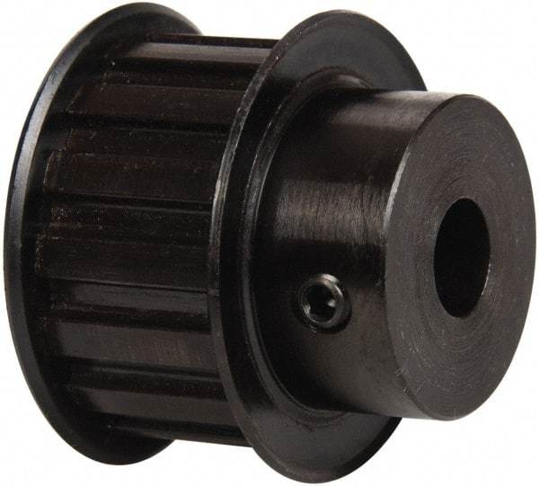 Power Drive - 15 Tooth, 1/2" Inside x 1.76" Outside Diam, Timing Belt Pulley - 3/4" Belt Width, 1.79" Pitch Diam, Steel & Cast Iron - Industrial Tool & Supply