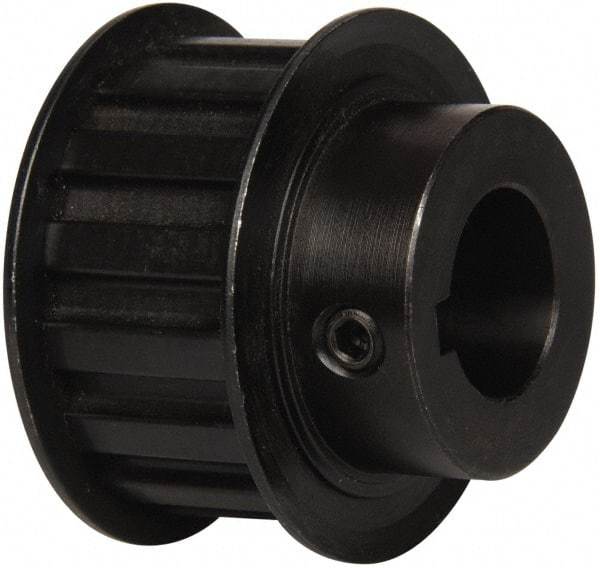 Power Drive - 15 Tooth, 3/4" Inside x 1.76" Outside Diam, Timing Belt Pulley - 3/4" Belt Width, 1.79" Pitch Diam, Steel & Cast Iron - Industrial Tool & Supply
