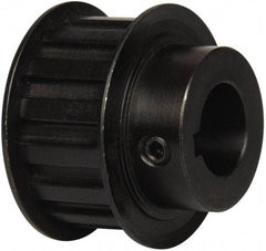 Power Drive - 15 Tooth, 3/4" Inside x 1.76" Outside Diam, Timing Belt Pulley - 3/4" Belt Width, 1.79" Pitch Diam, Steel & Cast Iron - Industrial Tool & Supply
