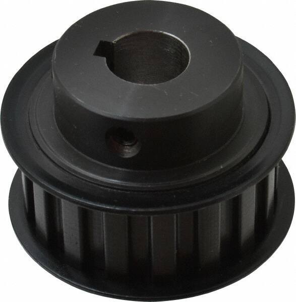 Power Drive - 17 Tooth, 5/8" Inside x 2" Outside Diam, Timing Belt Pulley - 3/4" Belt Width, 2.029" Pitch Diam, Steel & Cast Iron - Industrial Tool & Supply
