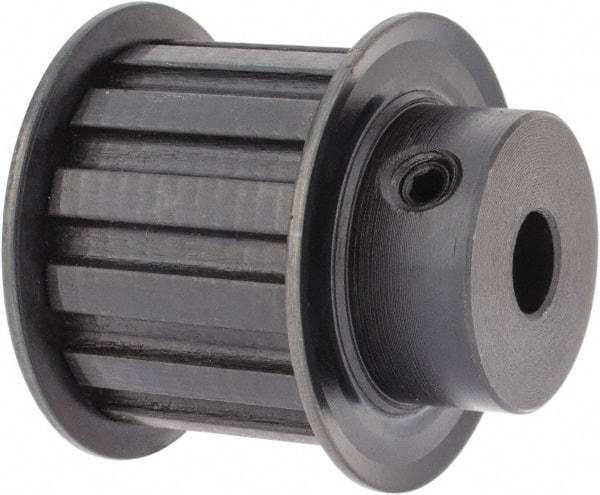 Power Drive - 13 Tooth, 3/8" Inside x 1.522" Outside Diam, Timing Belt Pulley - 1" Belt Width, 1.552" Pitch Diam, Steel & Cast Iron - Industrial Tool & Supply