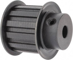 Power Drive - 13 Tooth, 3/8" Inside x 1.522" Outside Diam, Timing Belt Pulley - 1" Belt Width, 1.552" Pitch Diam, Steel & Cast Iron - Industrial Tool & Supply