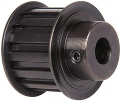 Power Drive - 14 Tooth, 1/2" Inside x 1.641" Outside Diam, Timing Belt Pulley - 1" Belt Width, 1.671" Pitch Diam, Steel & Cast Iron - Industrial Tool & Supply