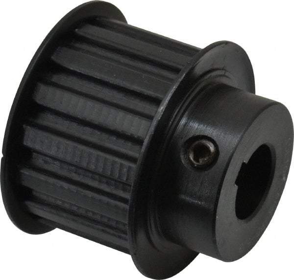 Power Drive - 15 Tooth, 5/8" Inside x 1.76" Outside Diam, Timing Belt Pulley - 1" Belt Width, 1.79" Pitch Diam, Steel & Cast Iron - Industrial Tool & Supply