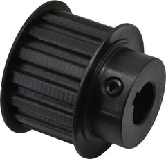 Power Drive - 15 Tooth, 5/8" Inside x 1.76" Outside Diam, Timing Belt Pulley - 1" Belt Width, 1.79" Pitch Diam, Steel & Cast Iron - Industrial Tool & Supply