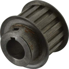 Power Drive - 15 Tooth, 3/4" Inside x 1.76" Outside Diam, Timing Belt Pulley - 1" Belt Width, 1.79" Pitch Diam, Steel & Cast Iron - Industrial Tool & Supply