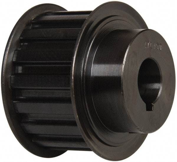 Power Drive - 17 Tooth, 5/8" Inside x 2" Outside Diam, Timing Belt Pulley - 1" Belt Width, 2.029" Pitch Diam, Steel & Cast Iron - Industrial Tool & Supply