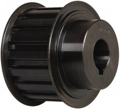 Power Drive - 17 Tooth, 5/8" Inside x 2" Outside Diam, Timing Belt Pulley - 1" Belt Width, 2.029" Pitch Diam, Steel & Cast Iron - Industrial Tool & Supply