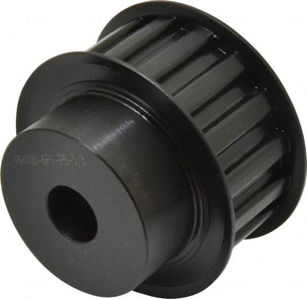Power Drive - 16 Tooth, 5/8" Inside x 2.492" Outside Diam, Timing Belt Pulley - 3/4, 1" Belt Width, 2.546" Pitch Diam, Steel & Cast Iron - Industrial Tool & Supply