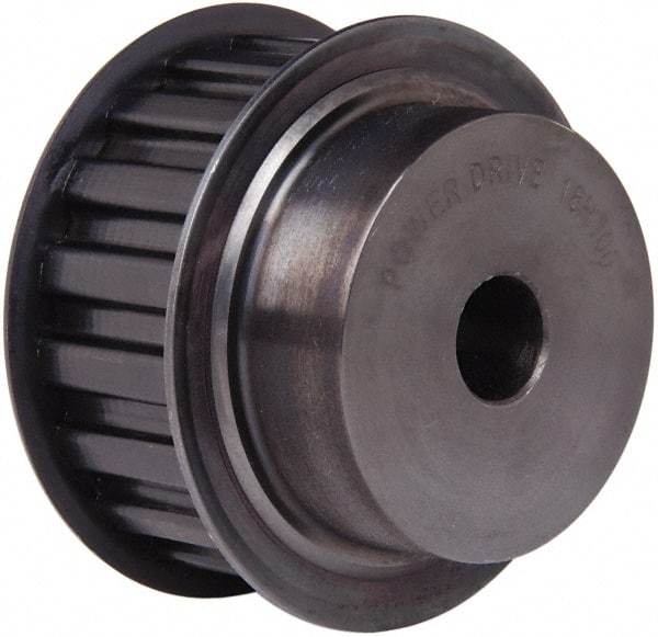 Power Drive - 18 Tooth, 5/8" Inside x 2.811" Outside Diam, Timing Belt Pulley - 3/4, 1" Belt Width, 2.865" Pitch Diam, Steel & Cast Iron - Industrial Tool & Supply