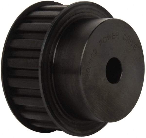 Power Drive - 20 Tooth, 5/8" Inside x 3.129" Outside Diam, Timing Belt Pulley - 3/4, 1" Belt Width, 3.183" Pitch Diam, Steel & Cast Iron - Industrial Tool & Supply