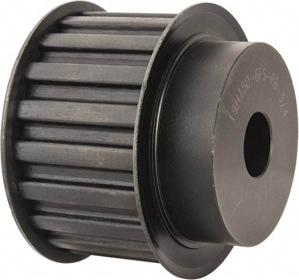 Power Drive - 19 Tooth, 3/4" Inside x 2.97" Outside Diam, Timing Belt Pulley - 1-1/2" Belt Width, 3.024" Pitch Diam, Steel & Cast Iron - Industrial Tool & Supply