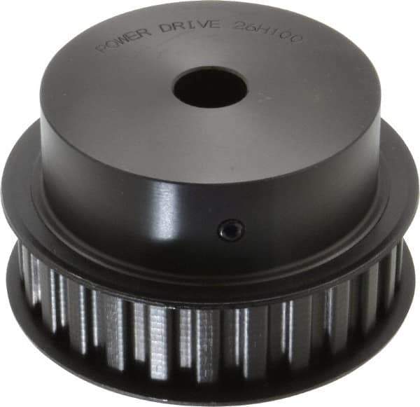 Power Drive - 26 Tooth, 3/4" Inside x 4.084" Outside Diam, Timing Belt Pulley - 3/4, 1" Belt Width, 4.138" Pitch Diam, Steel & Cast Iron - Industrial Tool & Supply
