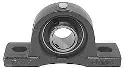 Value Collection - 127mm OALPillow Block - 2830 Lb Dyn Cap, Cast Iron - Industrial Tool & Supply