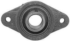 Value Collection - 188mm OAL2-Bolt Flange Bearing - 7200 Lb Dyn Cap, Cast Iron - Industrial Tool & Supply