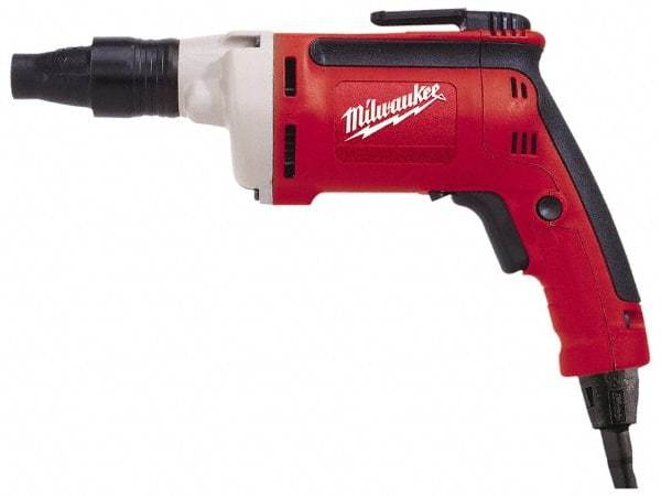 Milwaukee Tool - Pistol Grip Handle, 2,500 RPM, 10 to 140 In/Lb Torque, Electric Screwdriver - 1/4" Bit Holder, 120 Volts, 6.5 Amps - Industrial Tool & Supply