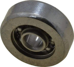 Value Collection - 1/8" Bore Diam, 1/2" OD, Open Miniature Radial Ball Bearing - 11/64" Wide, 1 Row, Round Bore, 49 Lb Static Capacity, 144 Lb Dynamic Capacity - Industrial Tool & Supply