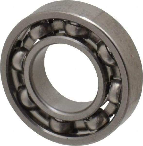 Value Collection - 1/4" Bore Diam, 1/2" OD, Open Miniature Radial Ball Bearing - 1/8" Wide, 1 Row, Round Bore, 90 Lb Static Capacity, 243 Lb Dynamic Capacity - Industrial Tool & Supply