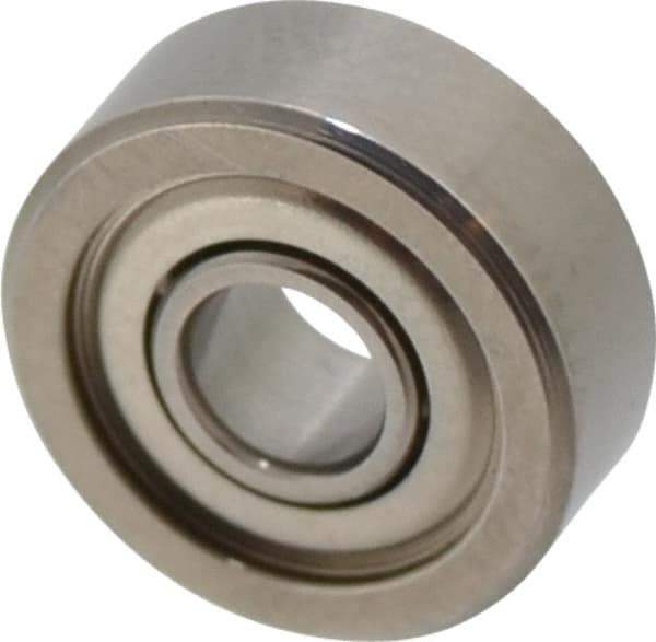 Value Collection - 1/8" Bore Diam, 3/8" OD, Double Shield Miniature Radial Ball Bearing - 9/64" Wide, 1 Row, Round Bore, 49 Lb Static Capacity, 144 Lb Dynamic Capacity - Industrial Tool & Supply