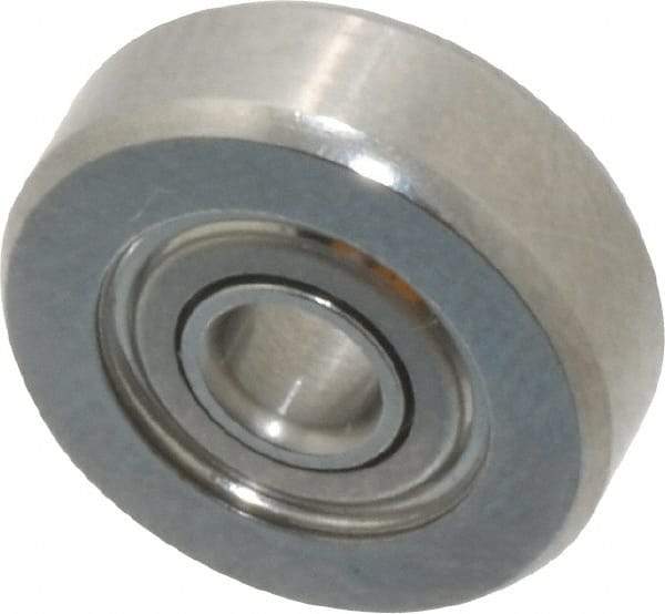 Value Collection - 1/8" Bore Diam, 1/2" OD, Double Shield Miniature Radial Ball Bearing - 11/64" Wide, 1 Row, Round Bore, 49 Lb Static Capacity, 144 Lb Dynamic Capacity - Industrial Tool & Supply