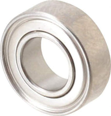 Value Collection - 3/16" Bore Diam, 3/8" OD, Double Shield Miniature Radial Ball Bearing - 1/8" Wide, 1 Row, Round Bore, 56 Lb Static Capacity, 160 Lb Dynamic Capacity - Industrial Tool & Supply