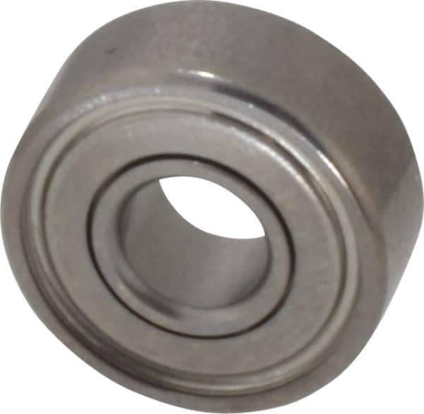 Value Collection - 3/16" Bore Diam, 1/2" OD, Double Shield Miniature Radial Ball Bearing - 0.196" Wide, 1 Row, Round Bore, 108 Lb Static Capacity, 293 Lb Dynamic Capacity - Industrial Tool & Supply