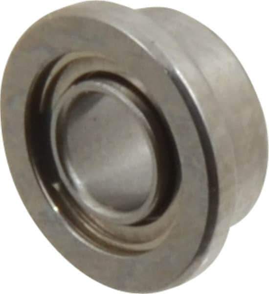 Value Collection - 3/32" Bore Diam, 3/16" OD, Double Shield Miniature Radial Ball Bearing - 3/32" Wide, With Flange, 1 Row, Round Bore, 10 Lb Static Capacity, 31 Lb Dynamic Capacity - Industrial Tool & Supply