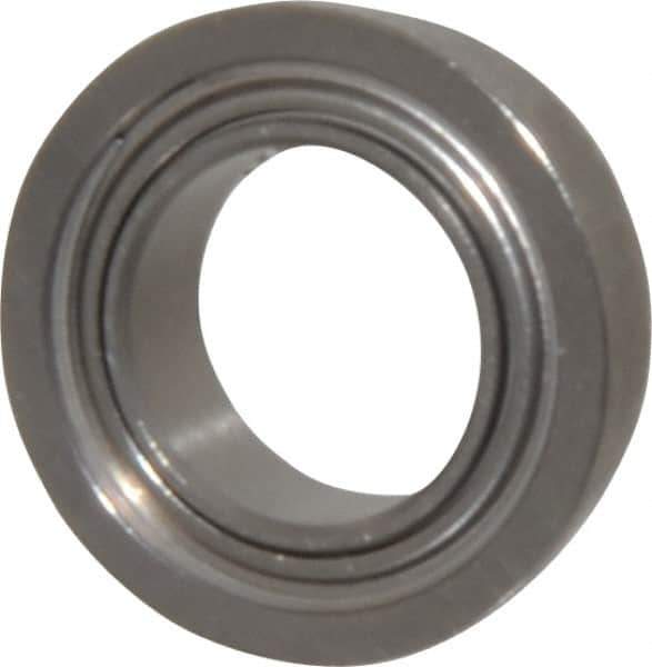 Value Collection - 5/16" Bore Diam, 1/2" OD, Double Shield Miniature Radial Ball Bearing - 5/32" Wide, With Flange, 1 Row, Round Bore, 52 Lb Static Capacity, 122 Lb Dynamic Capacity - Industrial Tool & Supply