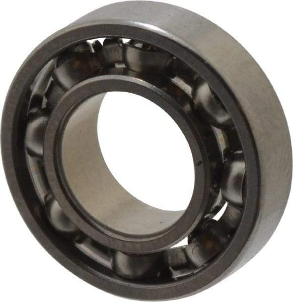 Value Collection - 1/8" Bore Diam, 3/8" OD, Open Miniature Radial Ball Bearing - 7/64" Wide, 1 Row, Round Bore, 49 Lb Static Capacity, 144 Lb Dynamic Capacity - Industrial Tool & Supply