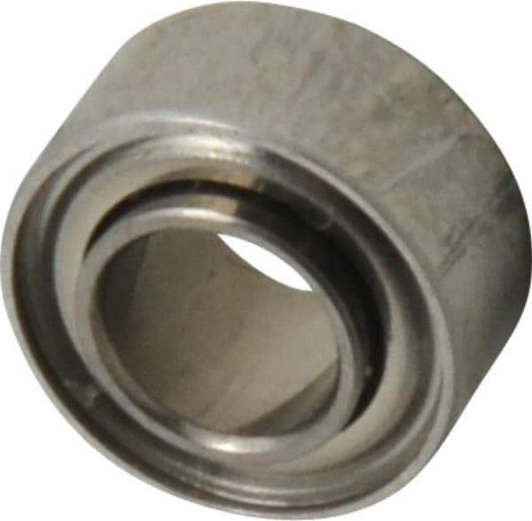 Value Collection - 1/8" Bore Diam, 3/8" OD, Double Shield Miniature Radial Ball Bearing - 9/64" Wide, 1 Row, Round Bore, 49 Lb Static Capacity, 144 Lb Dynamic Capacity - Industrial Tool & Supply