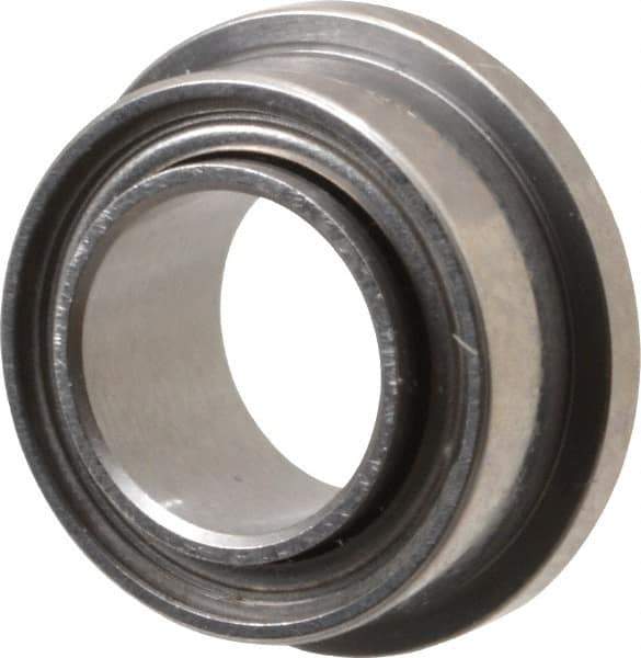 Value Collection - 1/8" Bore Diam, 1/4" OD, Double Shield Miniature Radial Ball Bearing - 7/64" Wide, With Flange, 1 Row, Round Bore, 20 Lb Static Capacity, 64 Lb Dynamic Capacity - Industrial Tool & Supply