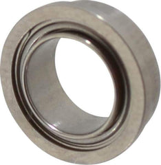 Value Collection - 1/4" Bore Diam, 3/8" OD, Double Shield Miniature Radial Ball Bearing - 1/8" Wide, With Flange, 1 Row, Round Bore, 33 Lb Static Capacity, 84 Lb Dynamic Capacity - Industrial Tool & Supply