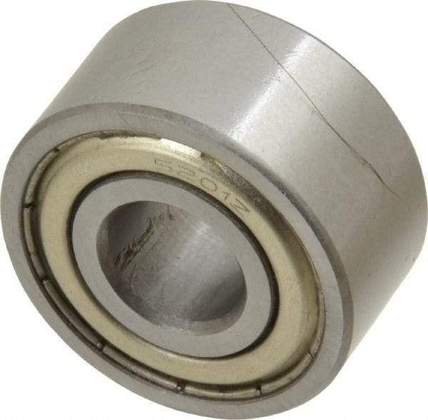 Tritan - 12mm Bore Diam, 32mm OD, Double Shield Angular Contact Radial Ball Bearing - 15.9mm Wide, 2 Rows, Round Bore, 1,300 Lb Static Capacity, 2,300 Lb Dynamic Capacity - Industrial Tool & Supply