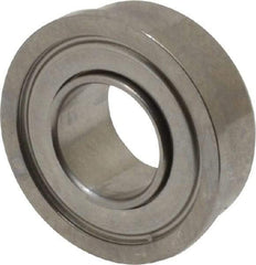 Value Collection - 1/4" Bore Diam, 1/2" OD, Double Shield Miniature Radial Ball Bearing - 3/16" Wide, With Flange, 2 Rows, Round Bore, 90 Lb Static Capacity, 243 Lb Dynamic Capacity - Industrial Tool & Supply