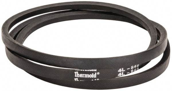 Value Collection - Section 4L, 84" Outside Length, V-Belt - Rubber, Fractional HP, No. 4L840 - Industrial Tool & Supply
