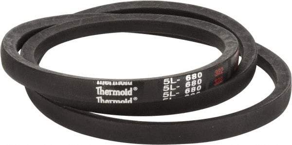Value Collection - Section 5L, 68" Outside Length, V-Belt - Rubber, Fractional HP, No. 5L680 - Industrial Tool & Supply